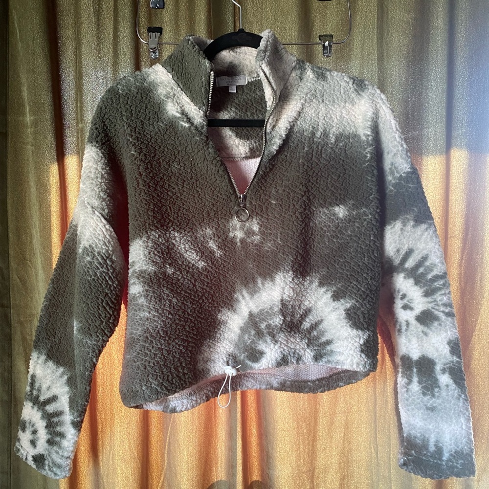 Cropped tie dye sweater